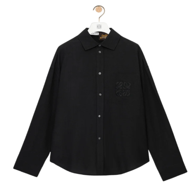 Shirt in viscose and linen