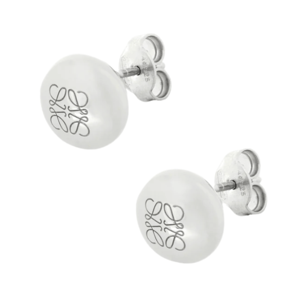 Anagram Pebble stud earrings in sterling silve