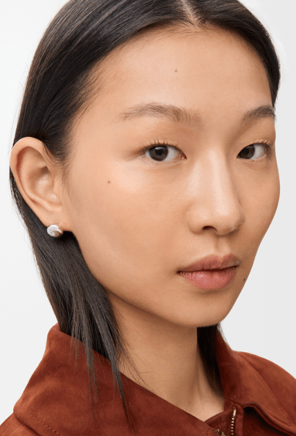 Anagram Pebble stud earrings in sterling silve