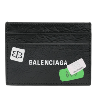 Balenciaga logo-plaque Leather Cardholder