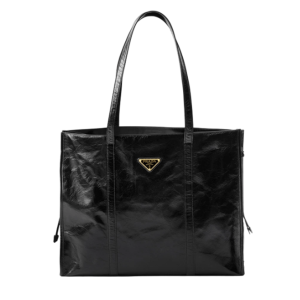 Prada Large Leather Tote Bag Black