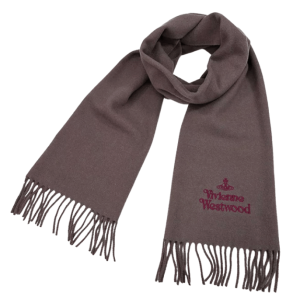 VIVIENNE WESTWOOD 25FW EMBROIDERED LOGO SCARF 