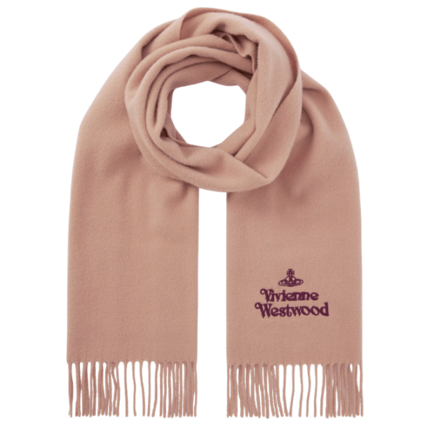 VIVIENNE WESTWOOD EMBROIDERED LOGO SCARF 