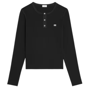 Long Sleeve T-Shirt - Ribbed Cotton Jersey