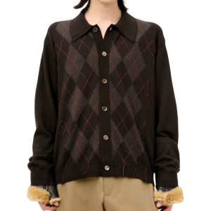 OUR LEGACY]EVENING POLO Pub Argyle Fine Wool  