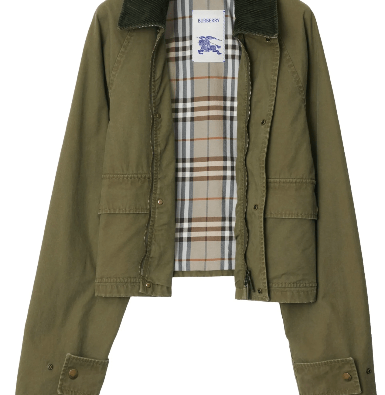 Burberry Cotton Field Jacket Green