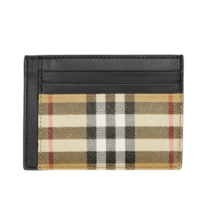 Burberry Vintage Check Money Clip Card Case Archive Beige