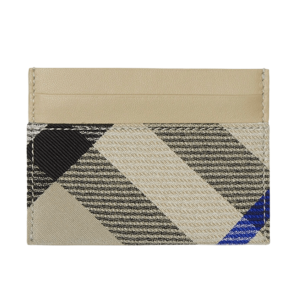 Burberry Check Leather Card Holder Lichen