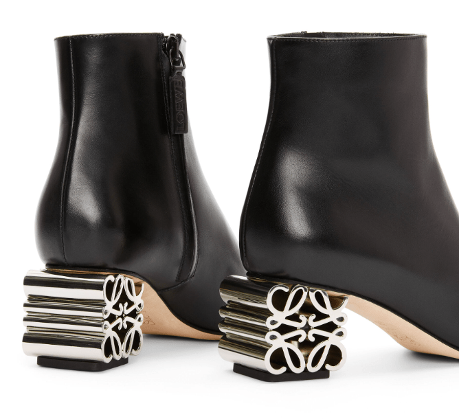 Anagram Leather Heel Ankle Boots