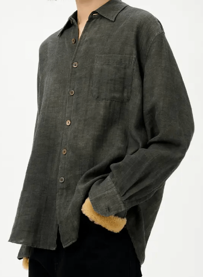 ABOVE SHIRT DARK CLOUD SPARSE COTTON WOOL