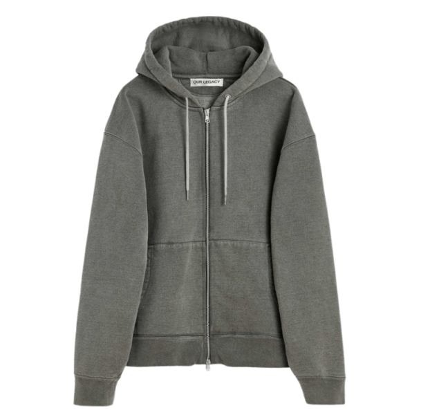 RASCAL HOOD WORN BLACK HEFTY FLEECE