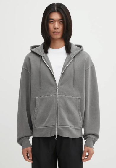 RASCAL HOOD WORN BLACK HEFTY FLEECE