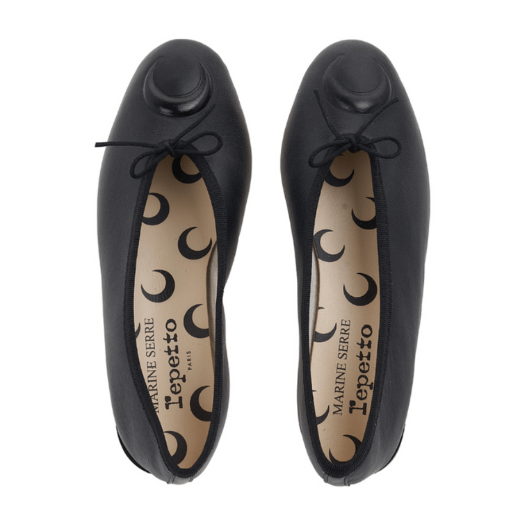 Repetto × Marine Bow Detail Flat Shoes Black