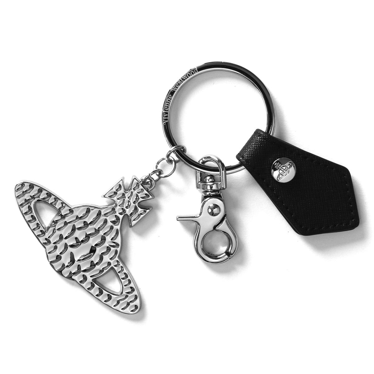 SAFFIANO HAMMERED ORB  SILVER - Black