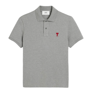 AMI de Coeur Polo Shirt Heather Ash Grey