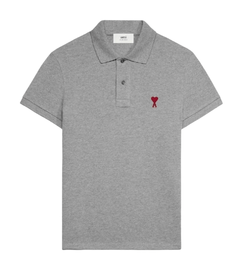 AMI de Coeur Polo Shirt Heather Grey