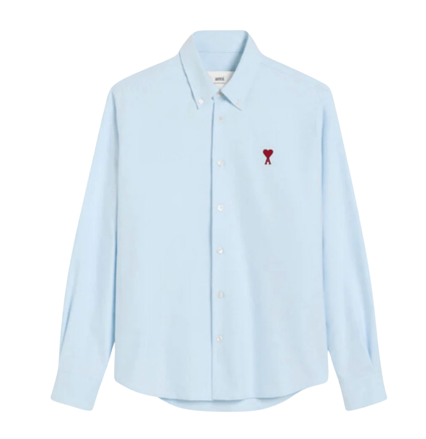 AMI de Coeur Cotton Oxford Button Down Shirt Sky Blue