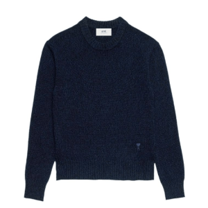 AMI Tonal de Coeur Crewneck Sweater Night Blue