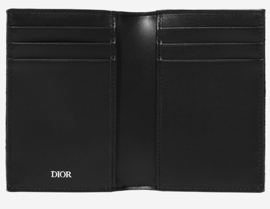 Dior Bi-Fold Card Holder Black Dior Oblique Jacquard