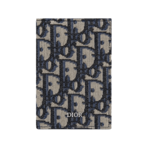 Dior Bi-Fold Card Holder Beige & Black Dior Oblique Jacquard