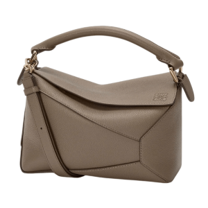 Loewe Small Puzzle Edge Bag in Soft Grain Calfskin Taupe