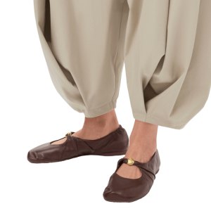 Pebble Soft ballerina in nappa lambskin  Burgundy