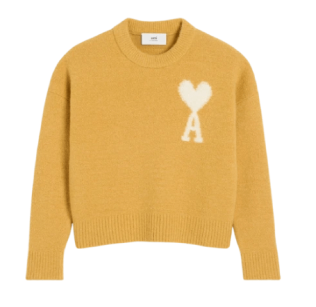 AMI de Coeur Crewneck Sweater Off White Mustard