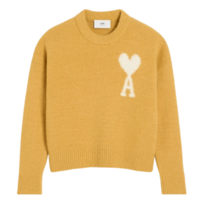 AMI de Coeur Crewneck Sweater Off White Mustard