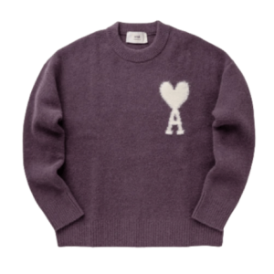 AMI de Coeur Crewneck Sweater Lilac Off White