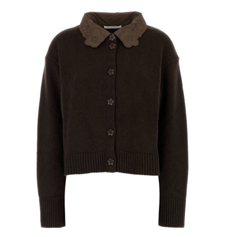CECILIE BAHNSEN Bibi embroidered-collar cardigan