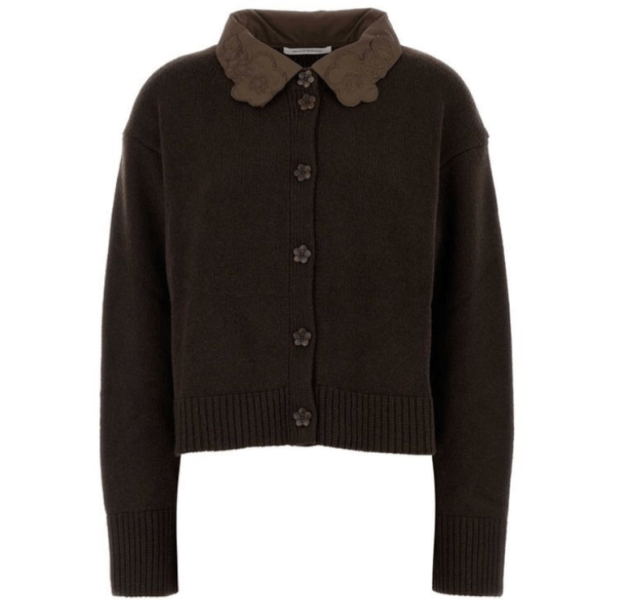 CECILIE BAHNSEN Bibi embroidered-collar cardigan