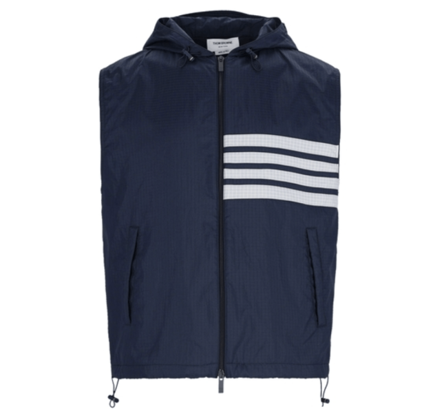 Thom Browne 4-Bar Stripe Ripstop Hooded 