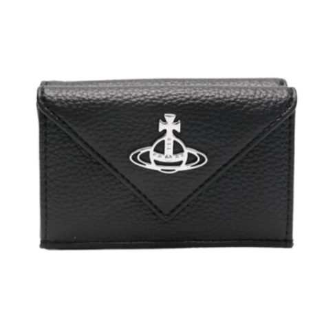 Vivienne Westwood Envelope Leather Bi-Fold Wallet Black