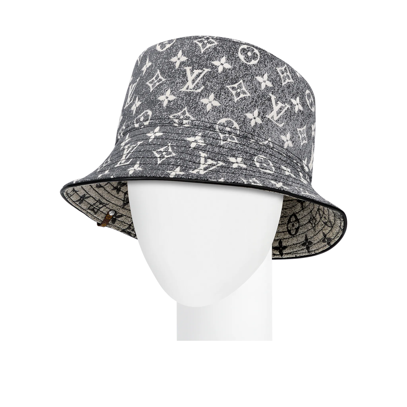 MONOGRAM JACQUARD DENIM BUCKET HAT
