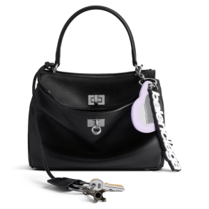 Balenciaga Black Mini Rodeo with Charm Top-handle Bag