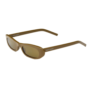  Saint Laurent SL 557 Shade Sunglasses Licorice Brown Khaki
