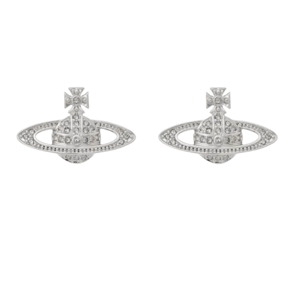 Vivienne Westwood Mini Bas Relief Earrings Silver