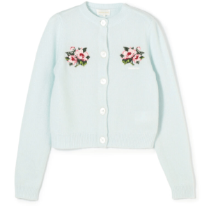 SHUSHU TONG Embroidered Beaded Round Neck Cardigan 