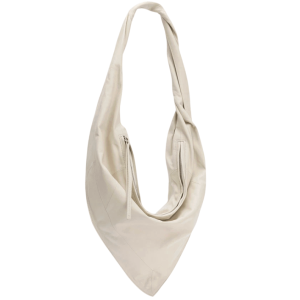 Lemaire Small Scarf Extended Handle Bag Shiny Nappa Leather Off White