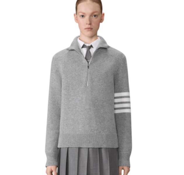 Jersey Stitch Merino Wool 4-Bar Pullover 