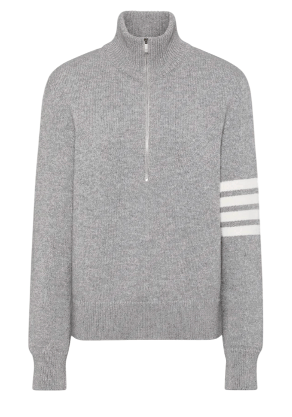 Jersey Stitch Merino Wool 4-Bar Pullover 