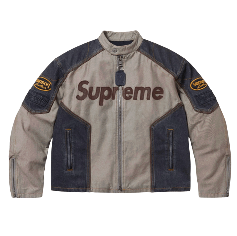 Supreme x Vanson Leathers Cordura Cotton Jacket Denim - 25SS