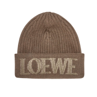 Loewe Beanie in Wool Light Brown