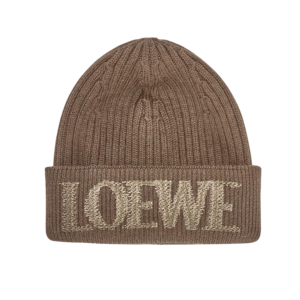 Loewe Beanie in Wool Light Brown