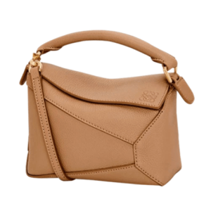 Loewe Mini Puzzle Bag In Soft Grained Calfskin Toffee