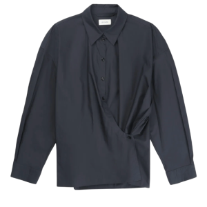 LEMAIRE STRAIGHT COLLAR TWISTED SHIRT