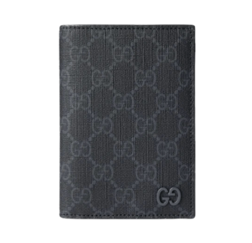 Gucci GG Passport Case With Grey Interior Black
