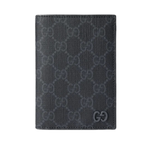 Gucci GG Passport Case With Grey Interior Black