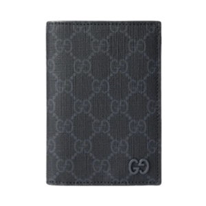 Gucci GG Passport Case With Grey Interior Black