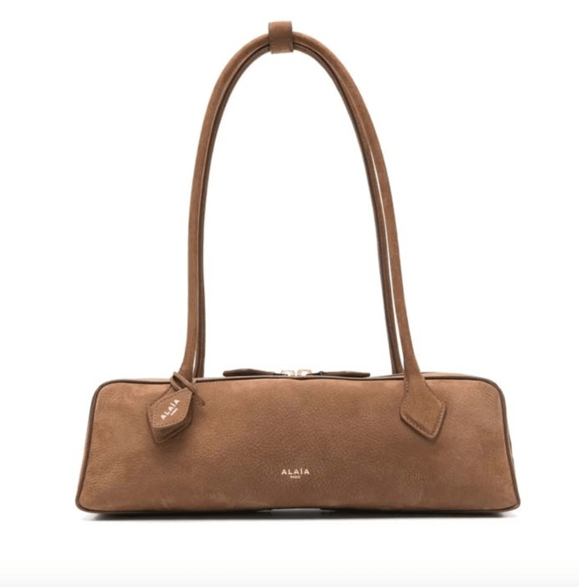  Alaïa Brown Medium Le Teckel Shoulder Bag in Suede